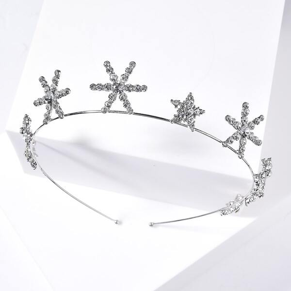 

Rhinestone Star Decor Hair Hoop, Silver