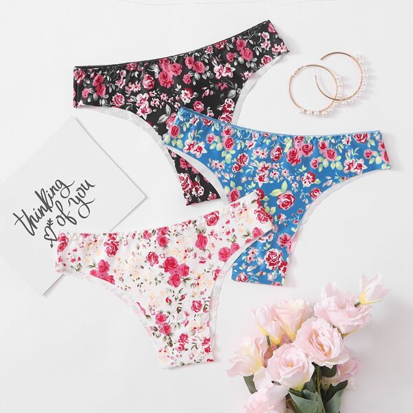 

3pack Floral Panty Set, Multicolor