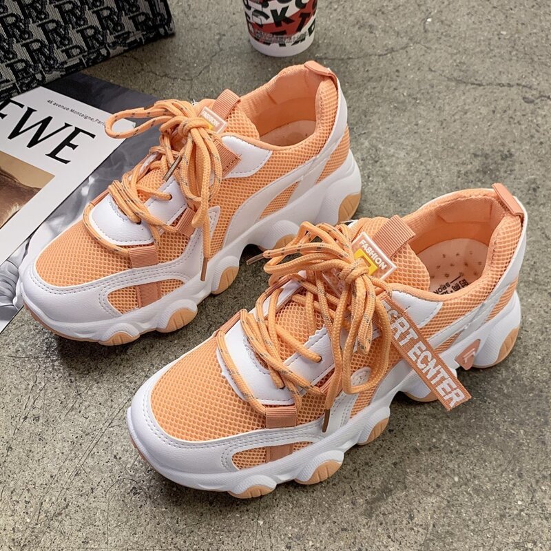

Colorblock Mesh Chunky Sneakers, Multicolor