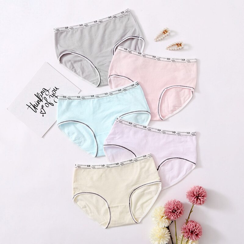 

5pack Letter Tape Panty Set, Multicolor