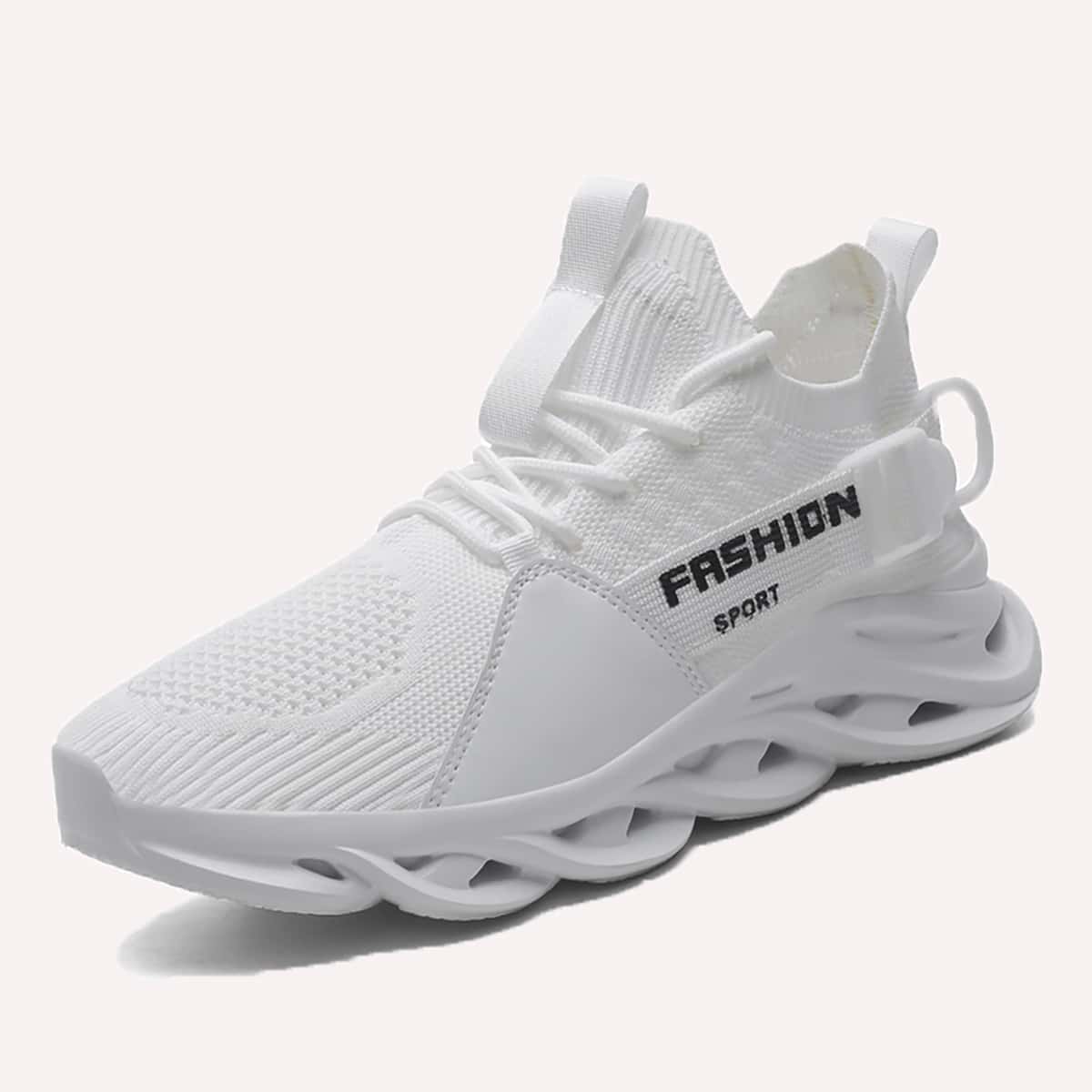

Guys Lace-up Decor Wide Fit Sneakers, White