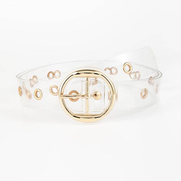 

Round Buckle Clear Belt
