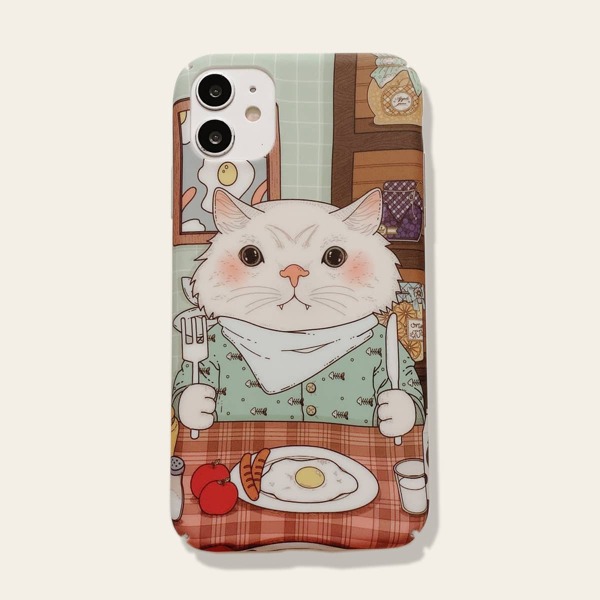 

1pc Cartoon Graphic iPhone Case, Multicolor