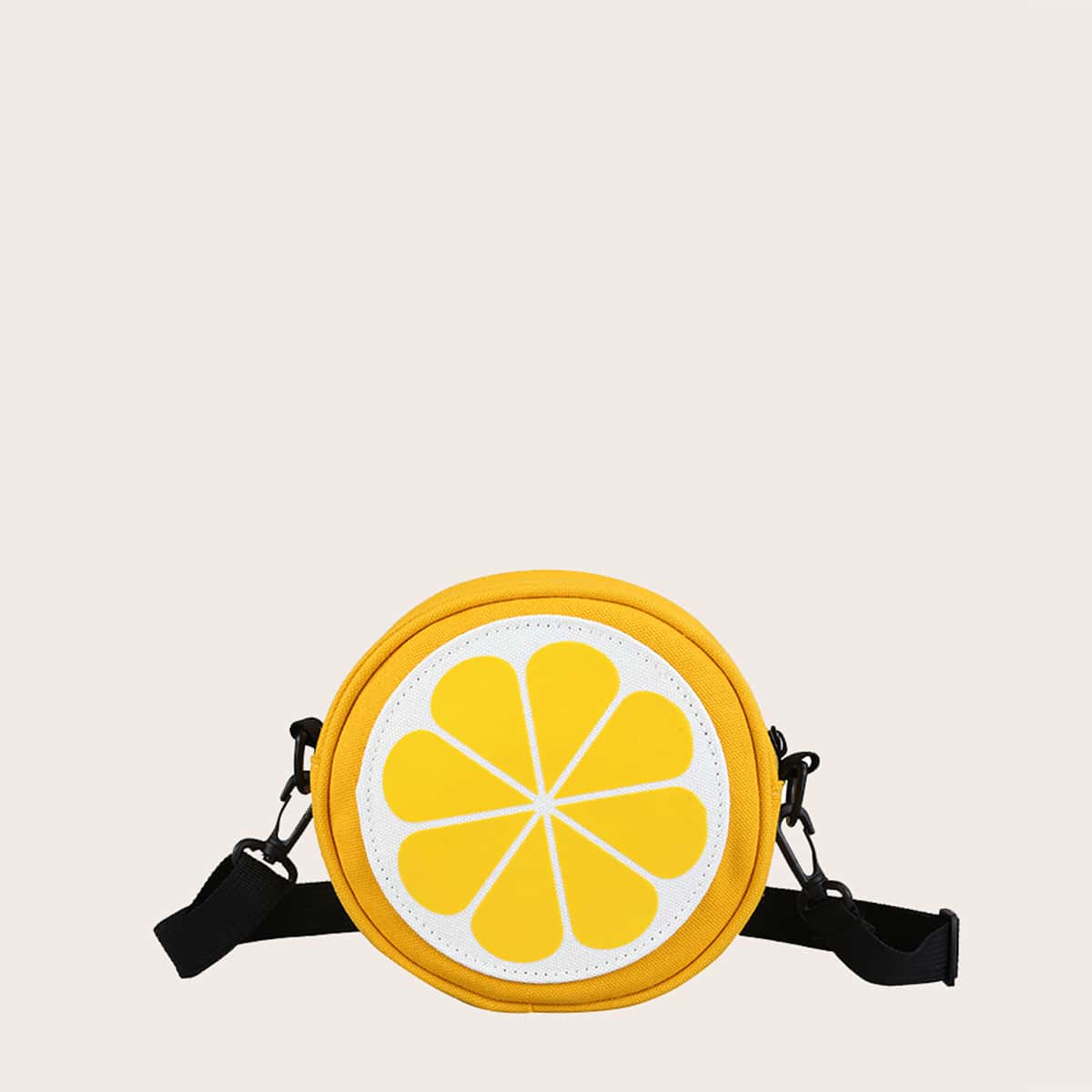 

Orange Shaped Round Crossbody Bag, Yellow