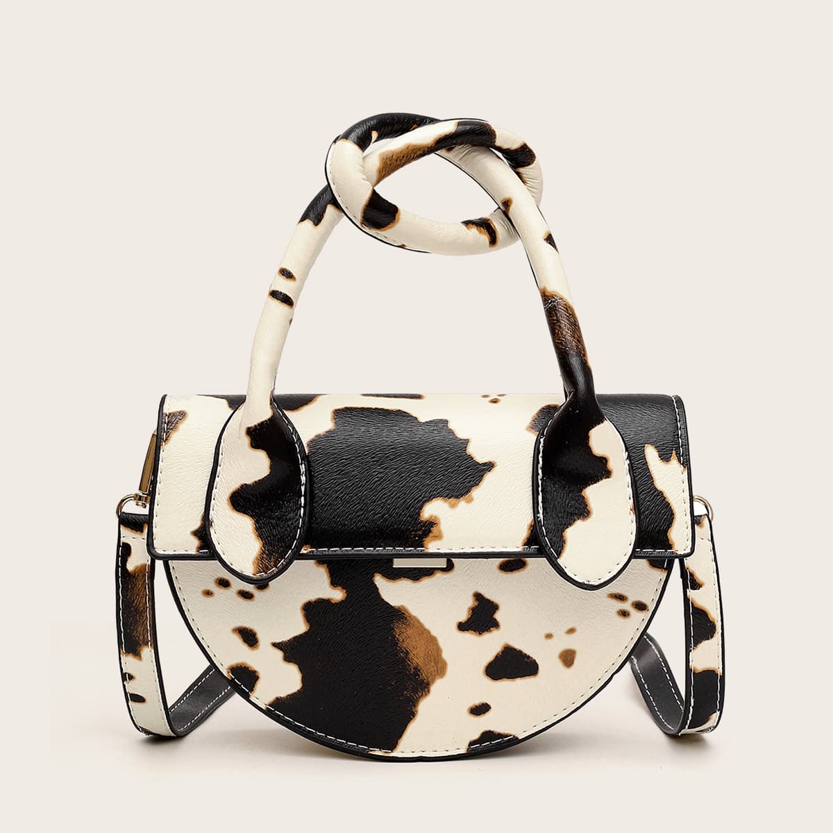 

Colorblock Flap Saddle Bag, Multicolor