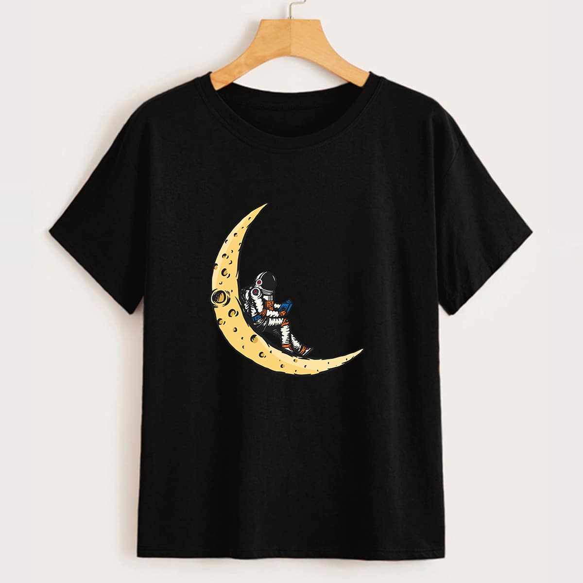 

Moon Graphic Tee, Black