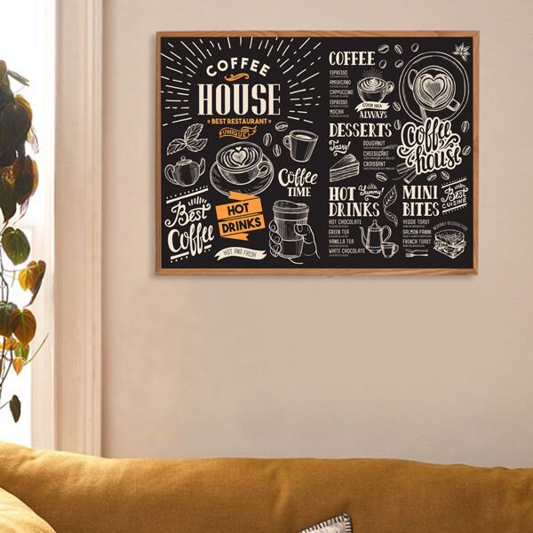 

Coffee Print Wall Painting Without Frame, Black
