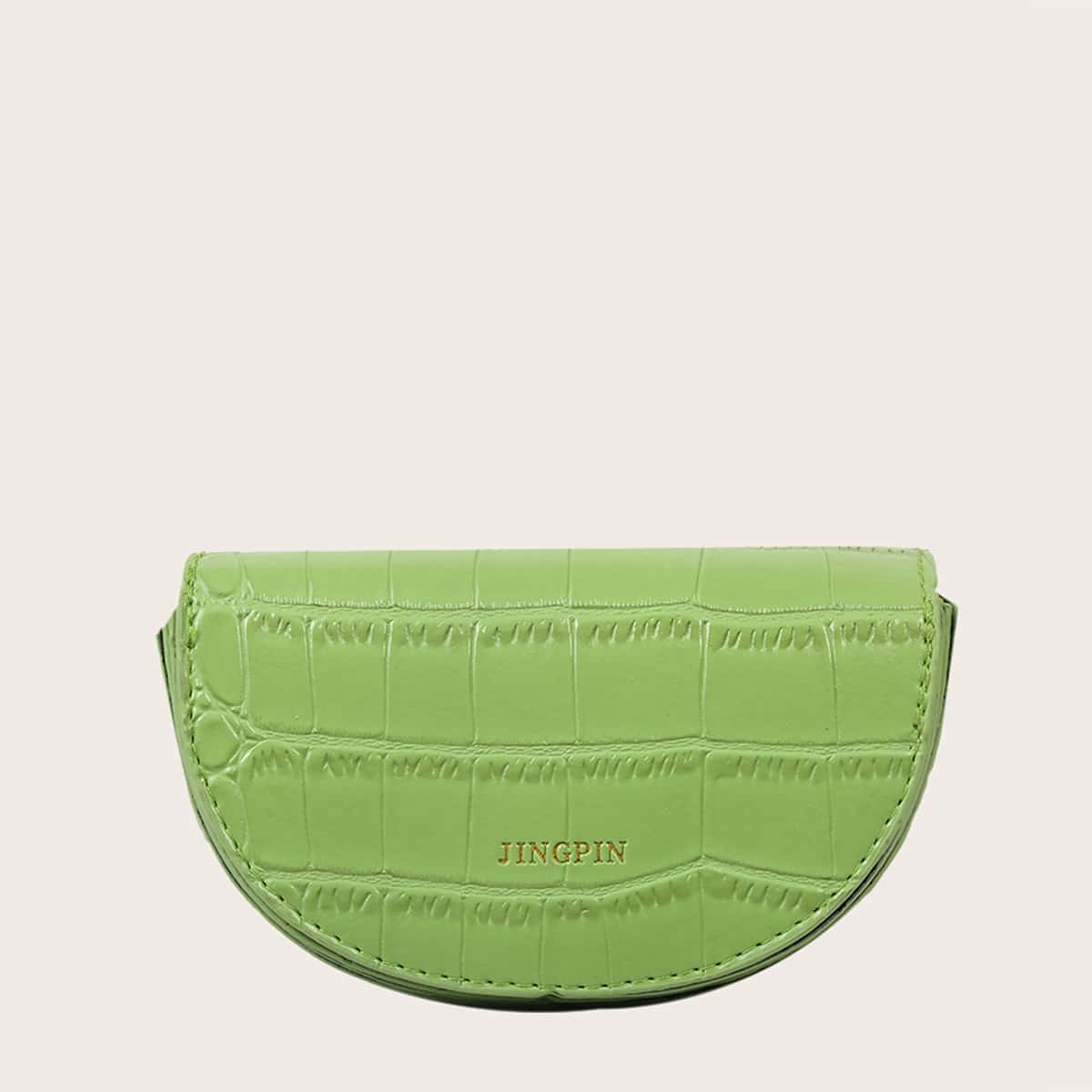 

Mini Semicircular Crossbody Bag, Green