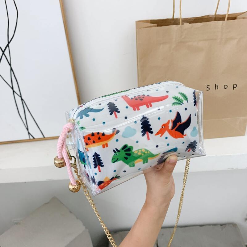 

Cartoon Dinosaur Chain Bag, Multicolor