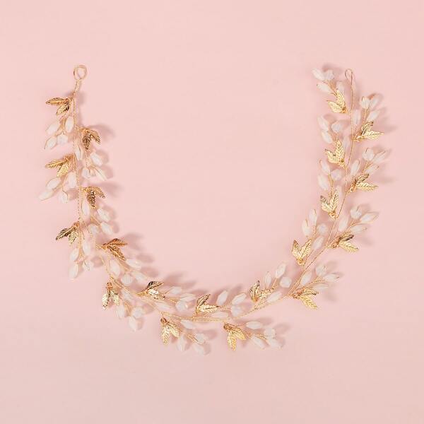 

Leaf Decor Headband, Gold