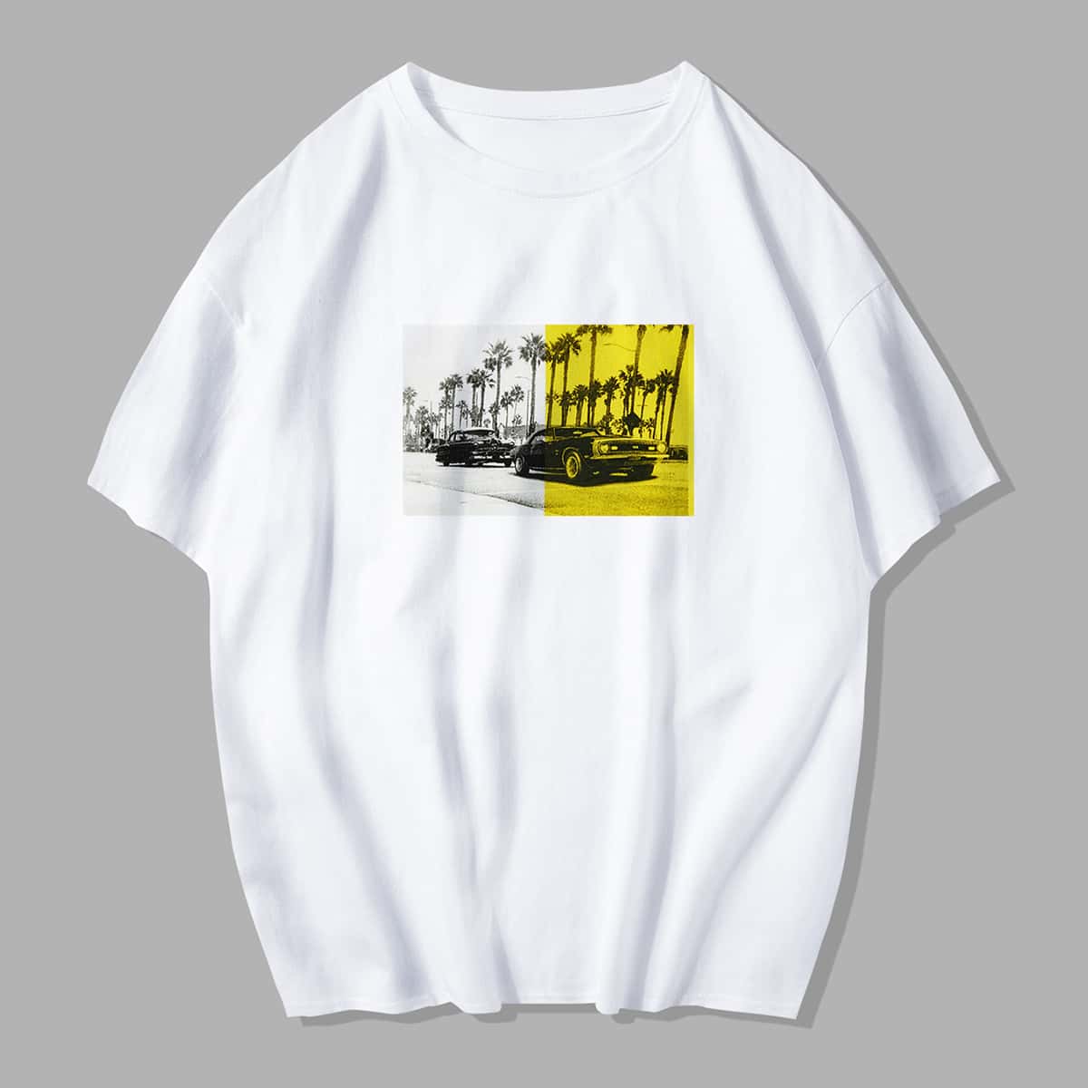 

Guys Car Graphic Tee, White