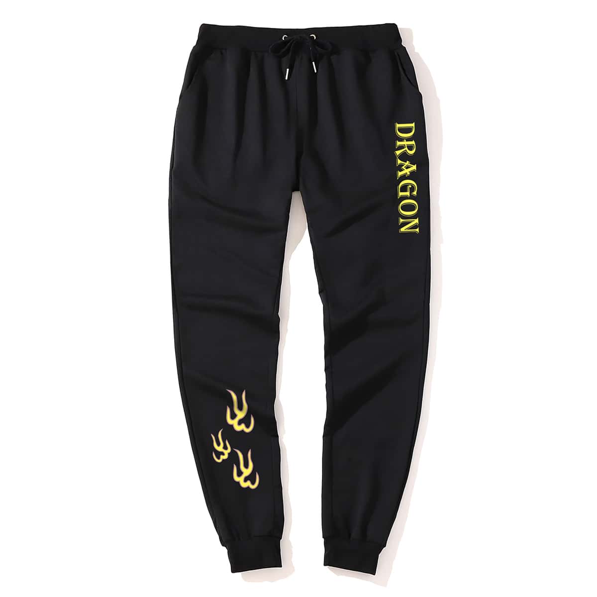 

Guys Letter Graphic Sweatpants, Black