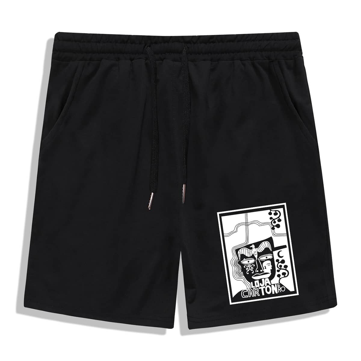 

Guys Cartoon Graphic Shorts, Black