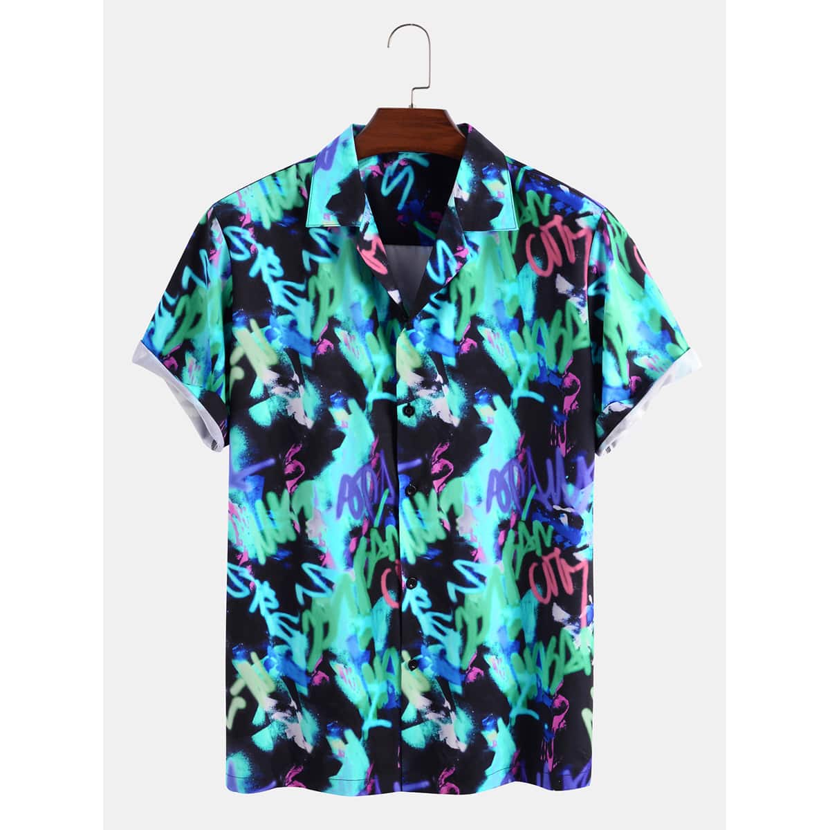 

Guys Allover Print Shirt, Multicolor