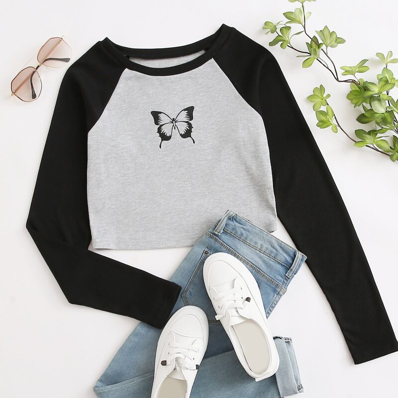 

Butterfly Graphic Tee, Multicolor