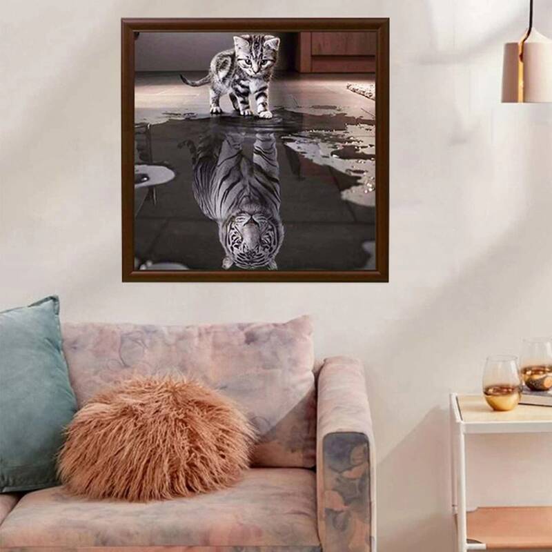 

Cat Print DIY Diamond Painting, Multicolor