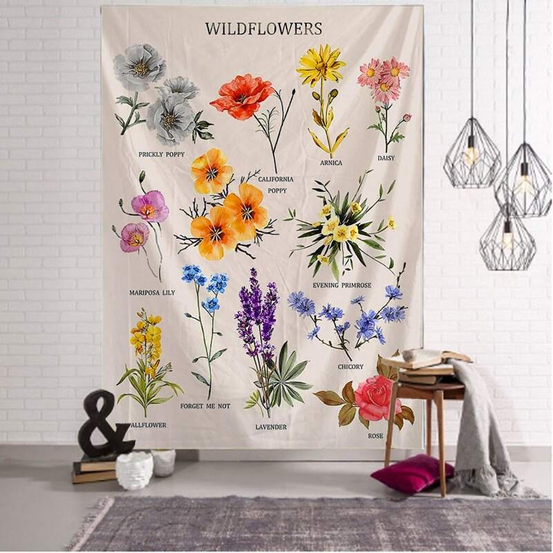 

Floral Print Tapestry, Multicolor
