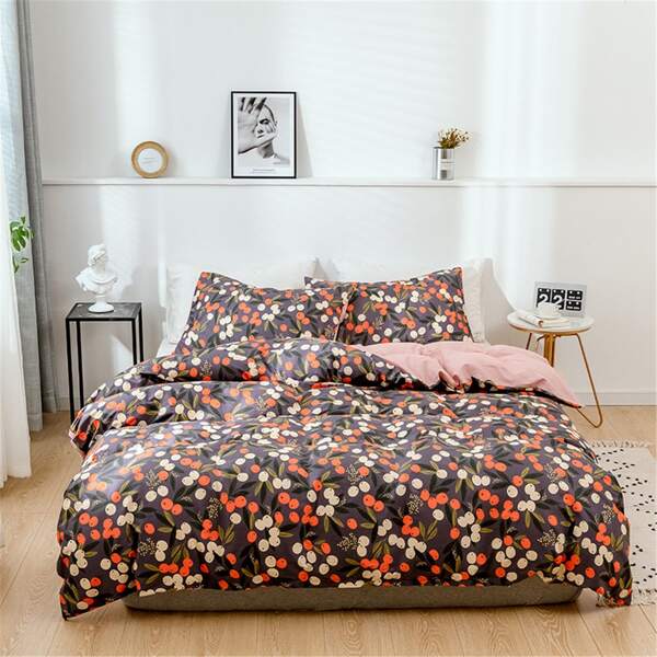 

Fruit Print Bedding Set Without Filler, Multicolor