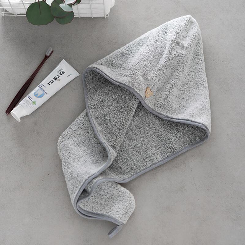 

1pc Plain Hair Drying Cap, Grey