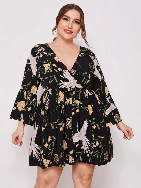 shein bird dress