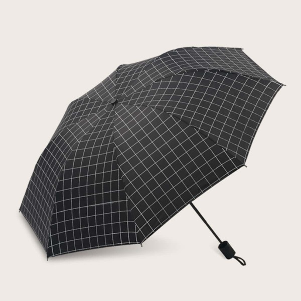 

Plaid Pattern Umbrella, Black