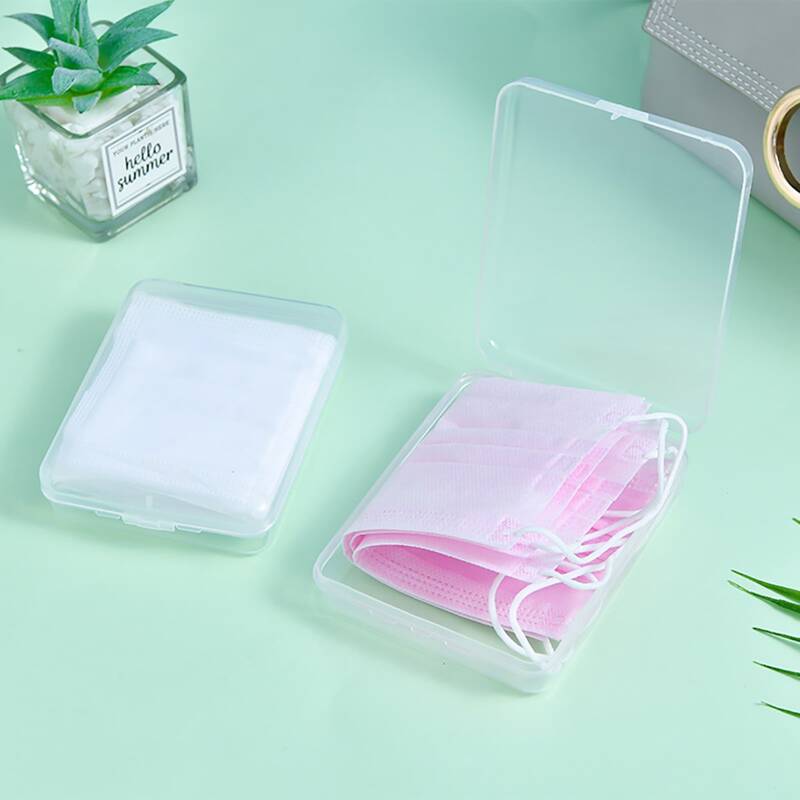 

2pcs Portable Mask Storage Box, Clear