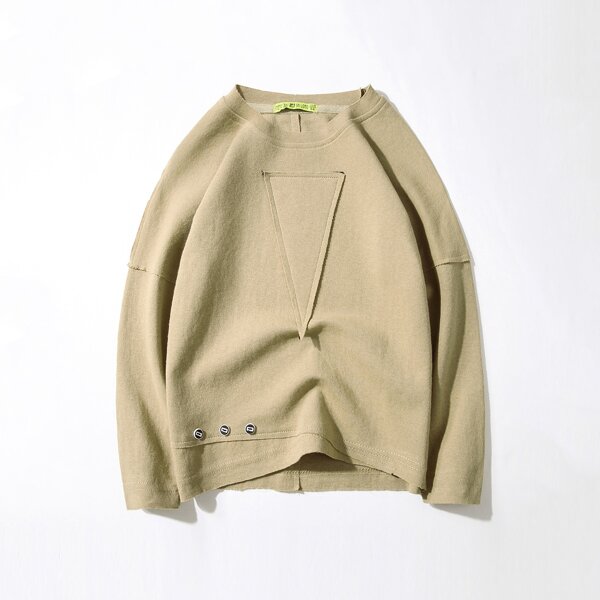 

Toddler Boys Drop Shoulder Button Detail Tee, Khaki