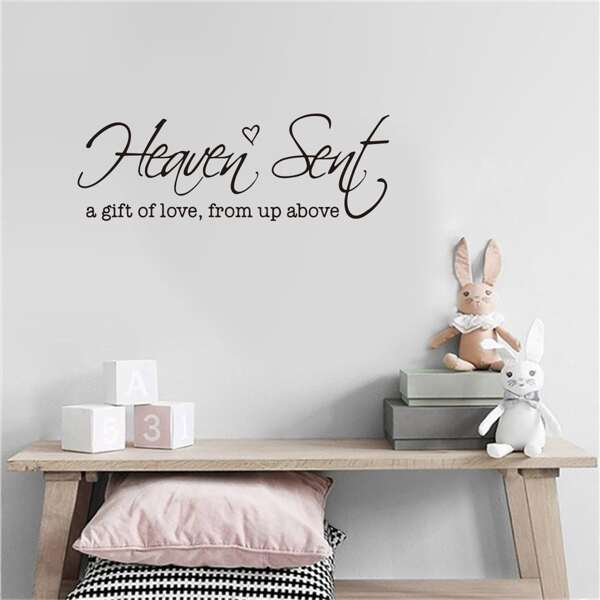 

Slogan Graphic Wall Sticker, Black