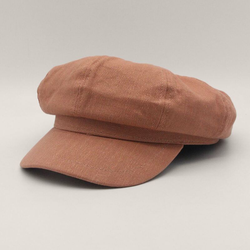 

Simple Solid Baker Boy Hat, Brown