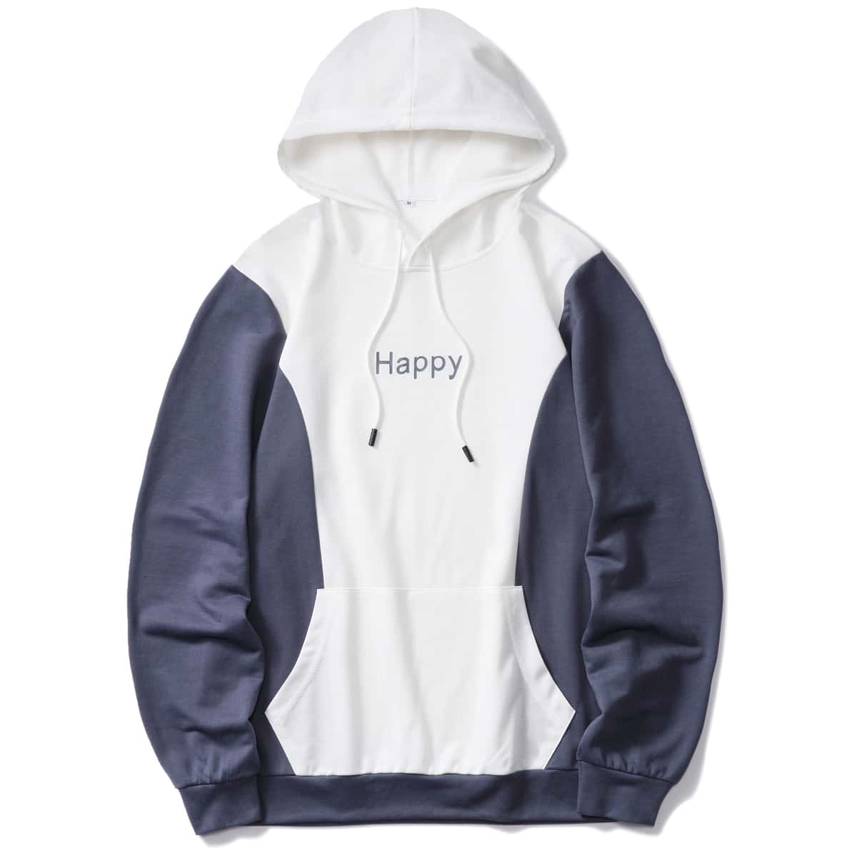 

Guys Letter Graphic Colorblock Kangaroo Pocket Drawstring Hoodie, Multicolor