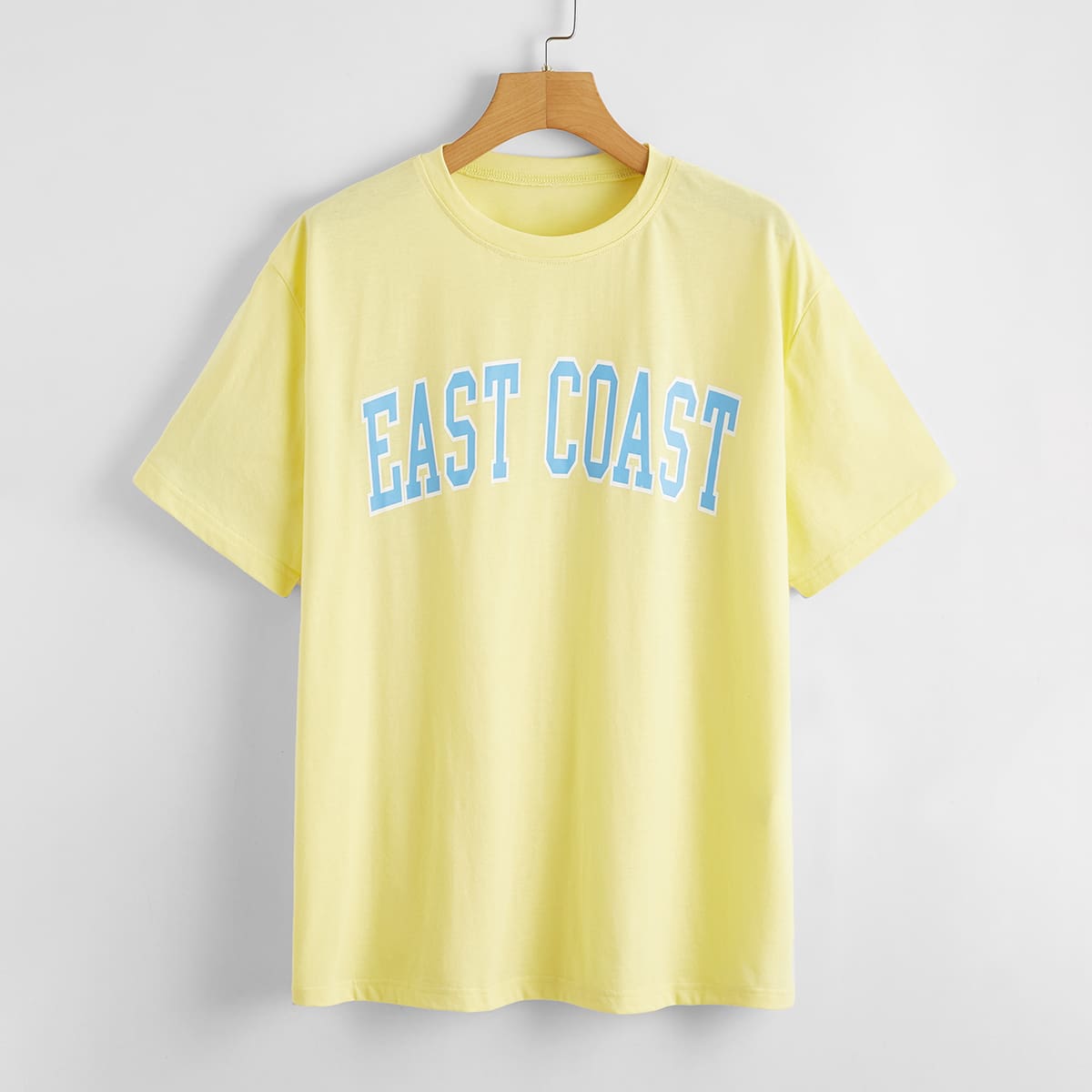 

Letter Graphic Oversized Tee, Yellow pastel