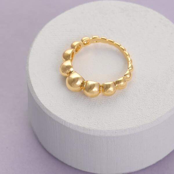 

Textured Varied Size Ball Ring, Gold