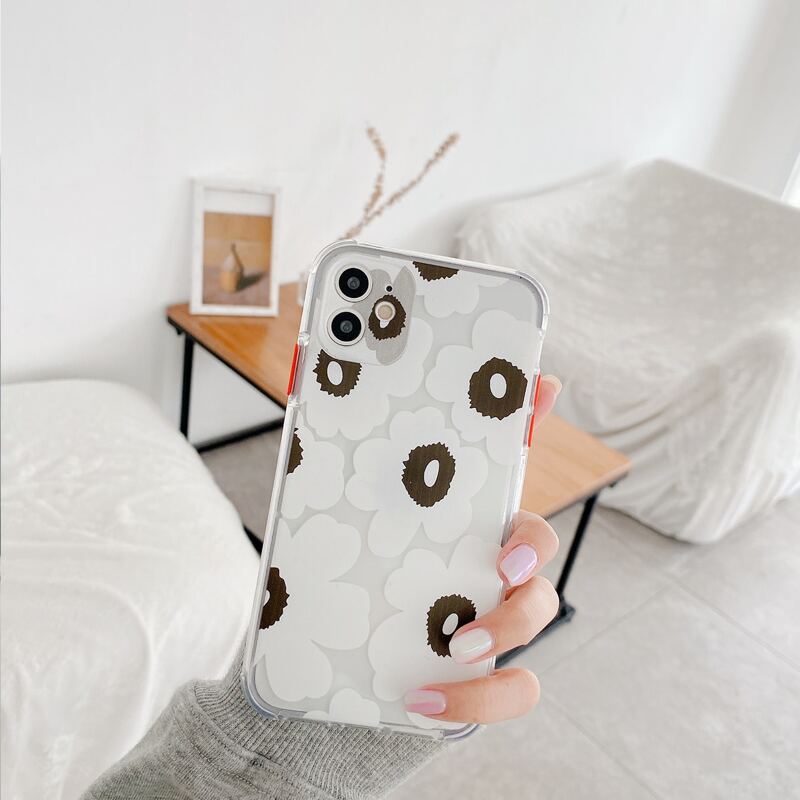 

Floral Pattern iPhone Case, White