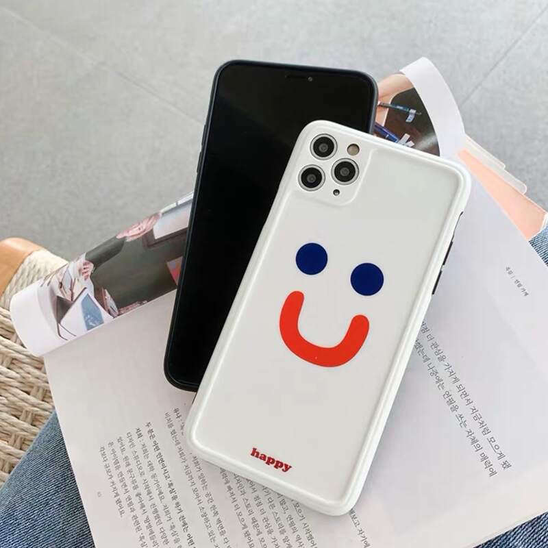 

Smile Face iPhone Case, White