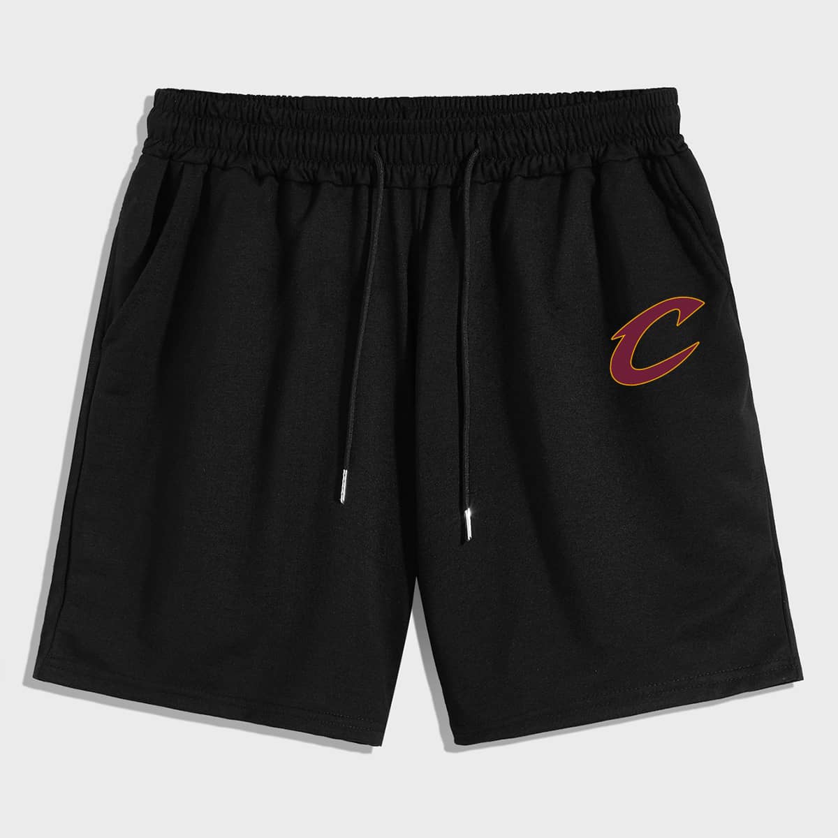 

Guys Graphic Print Shorts, Black