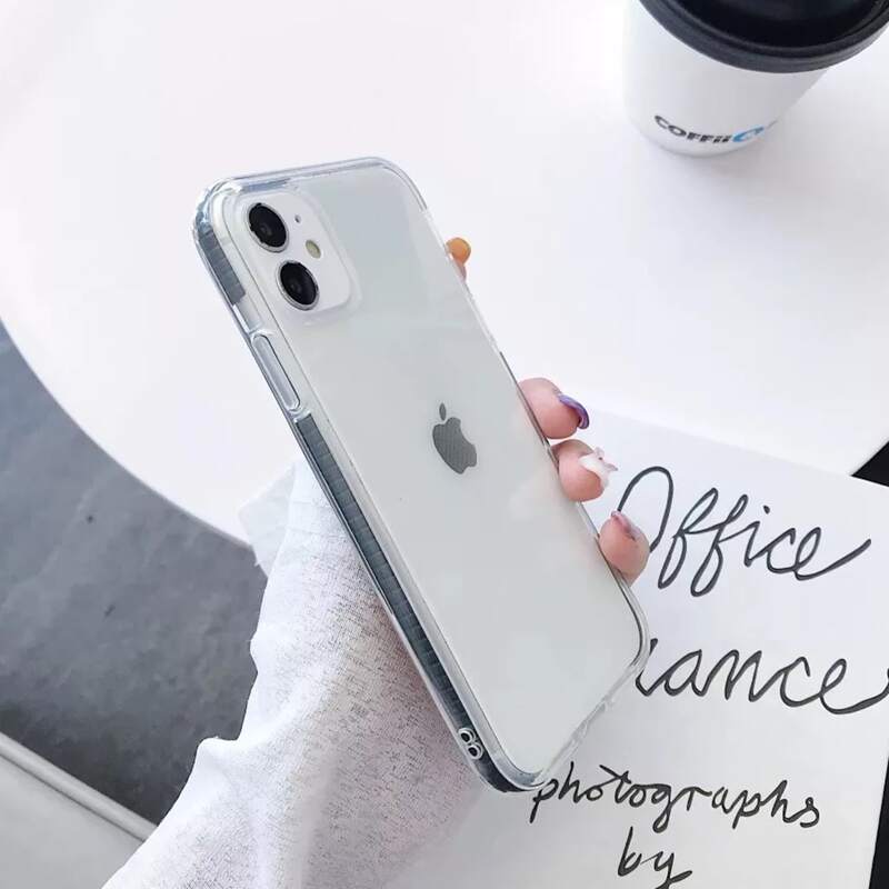 Grey Frame Clear iPhone Case