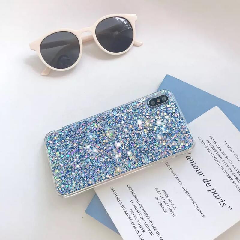 

Glitter iPhone Case, Blue