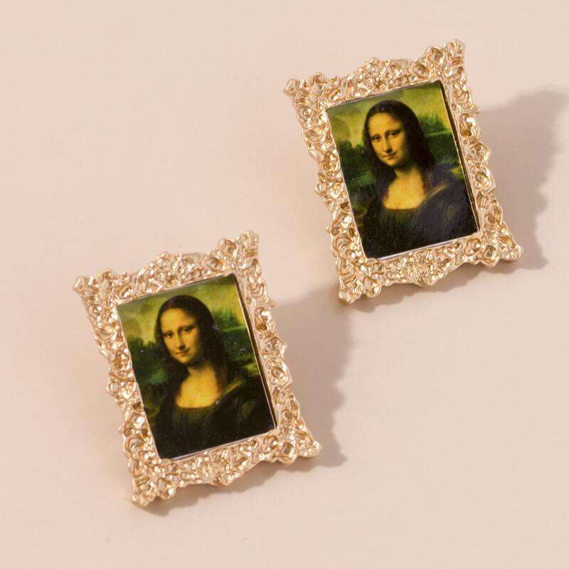 

Painting Stud Earrings, Multicolor