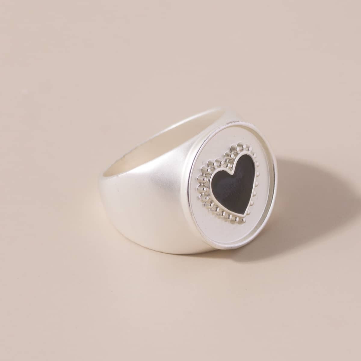 

1pc Heart Ring, Silver