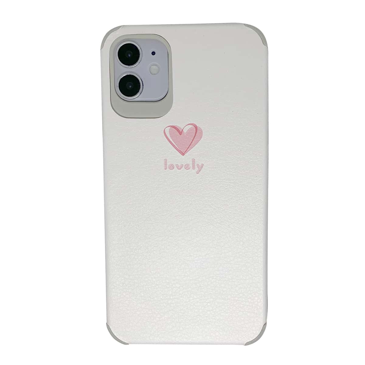 

Heart Print iPhone Case, Beige
