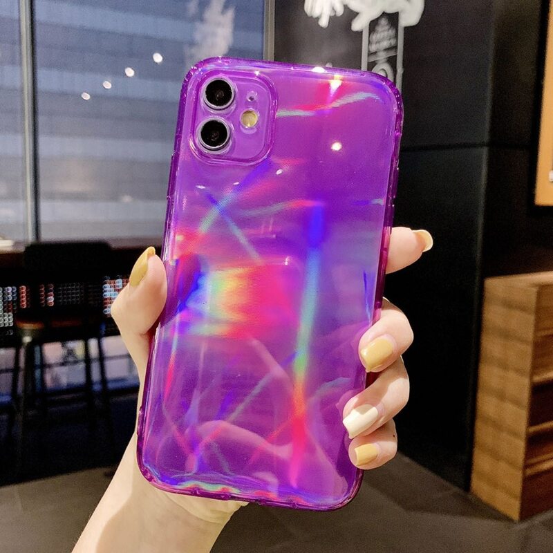 

Gradient Laser iPhone Case, Purple