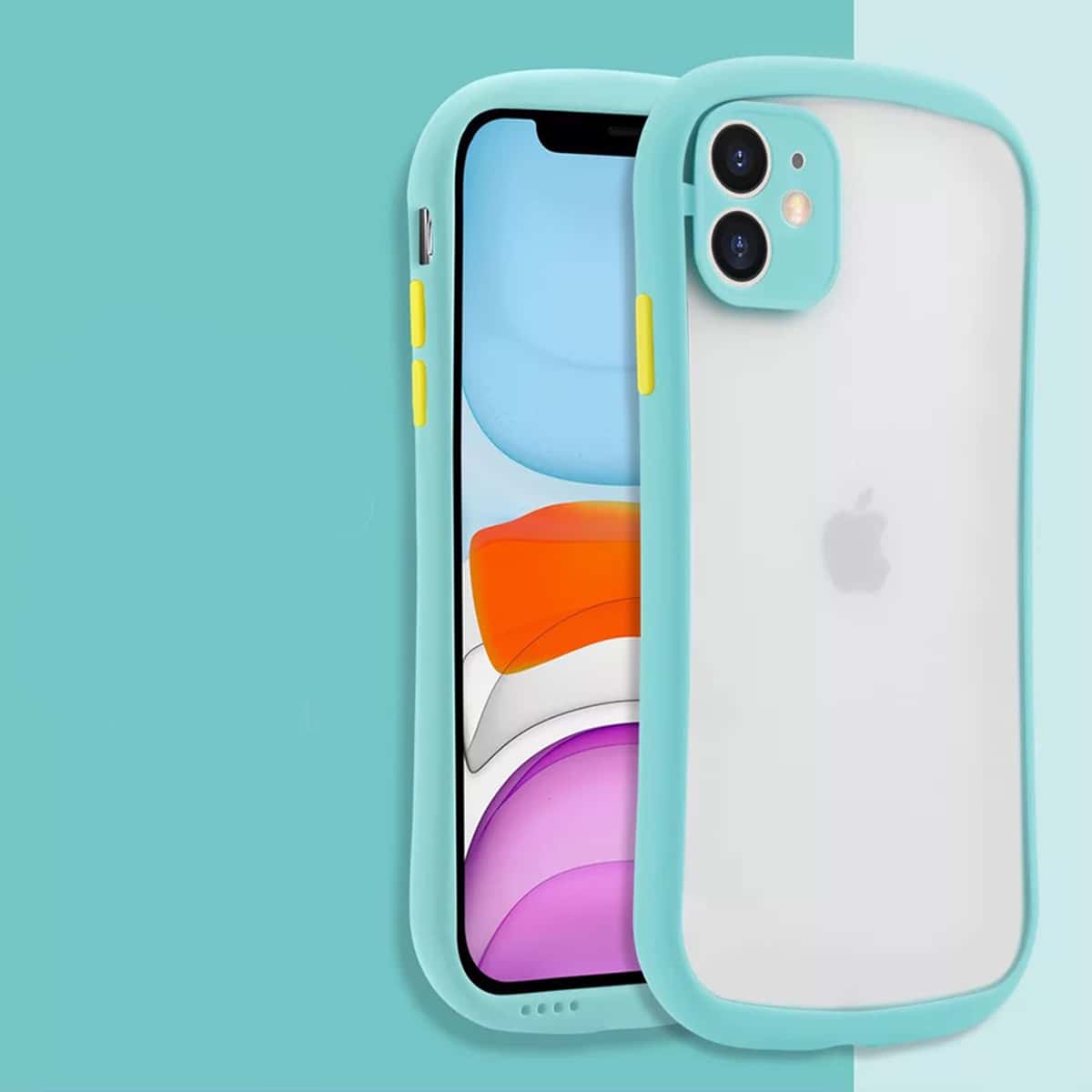 

Contrast Frame iPhone case, Mint blue