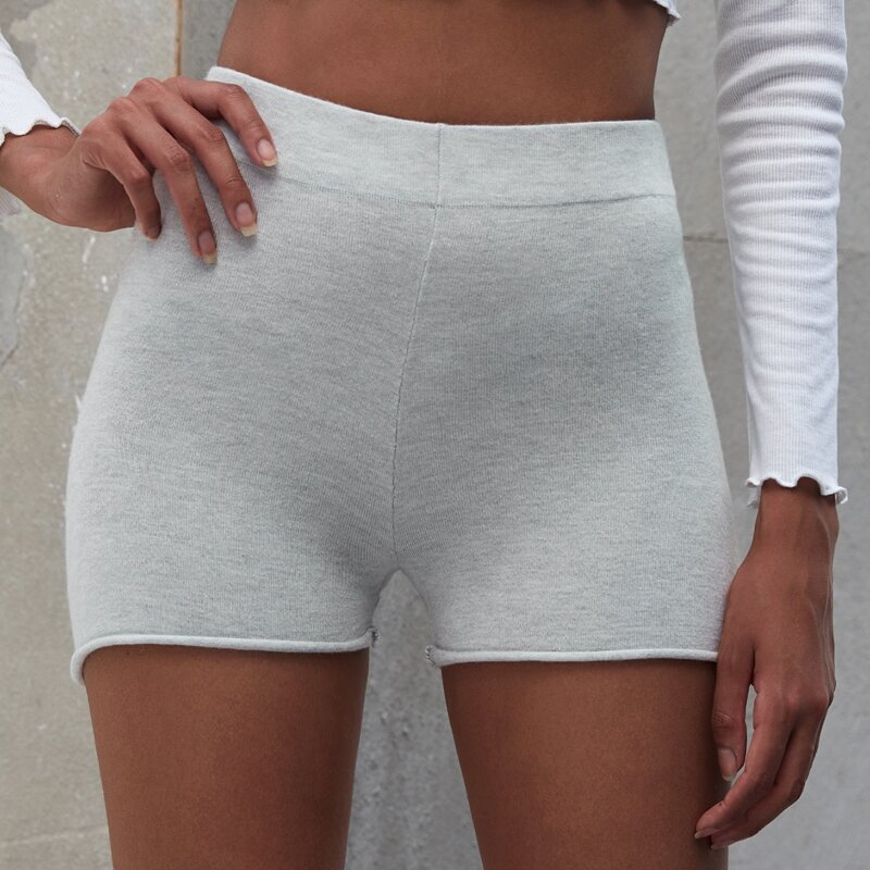 

Solid Knit Shorts, Light grey