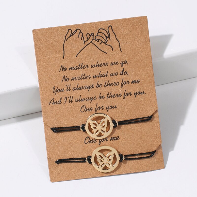

2pcs Butterfly Bracelet, Black