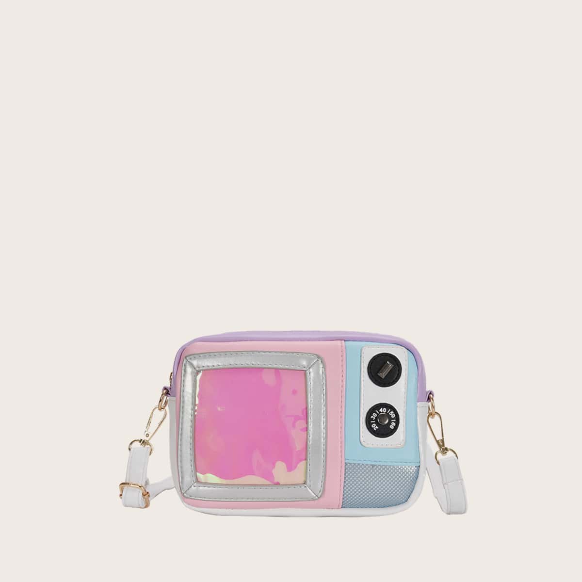 

TV Design Crossbody Bag, Multicolor