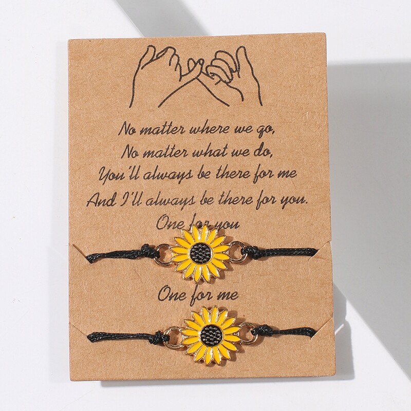 

2pcs Sunflower Bracelet, Yellow