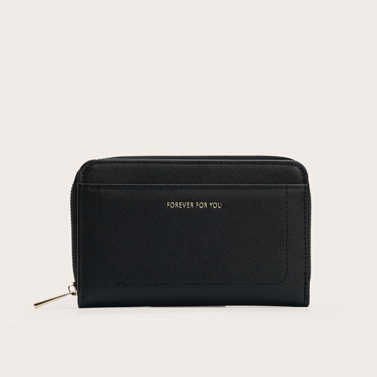 

Zip Around Purse With Card Holder, Black