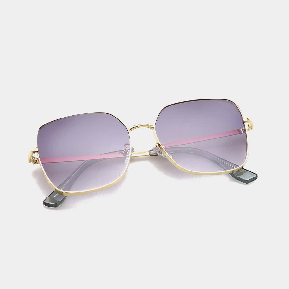 

Guys Square Metal Frame Sunglasses, Purple