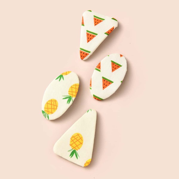 

4pcs Girls Fruit Pattern Hair Clip, Multicolor
