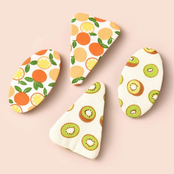

4pcs Girls Fruit Pattern Hair Clip, Multicolor